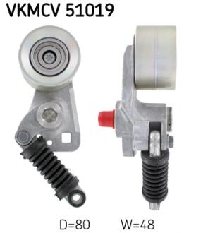 Ролик с натяжителем APV2458 D=80, W=48 SKF VKMCV 51019