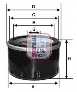 Фильтр масляный ford econovan, honda accord viii, accord x, odyssey, ridgeline, hyundai pony / excel, SOFIMA S6220R