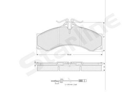 Тормозные колодки к-кт. STARLINE BD S061