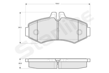 Гальмівні колодки дискові STARLINE BD S086