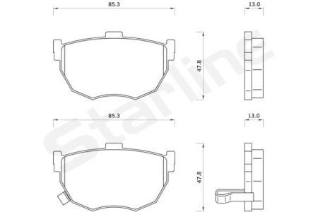 Тормозные колодки к-кт. STARLINE BD S258 (фото 1)