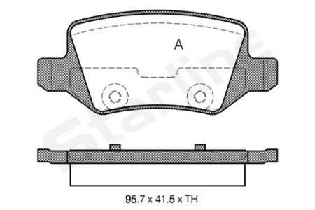 Тормозные колодки к-кт. STARLINE BD S302