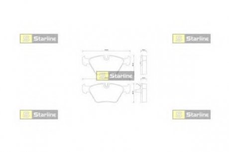 Гальмівні колодки дискові STARLINE BD S359 (фото 1)