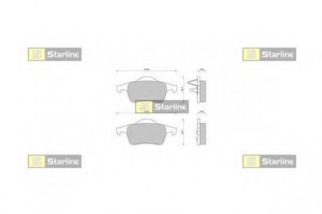 Гальмівні колодки дискові STARLINE BD S372 (фото 1)