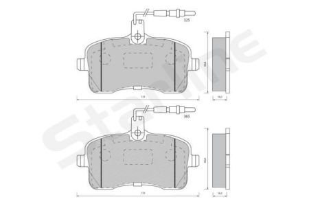 Тормозные колодки к-кт. STARLINE BD S404