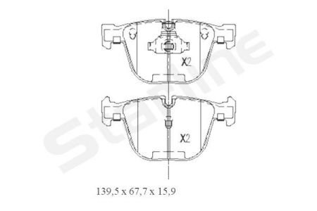 Гальмівні колодки к-кт. STARLINE BD S439