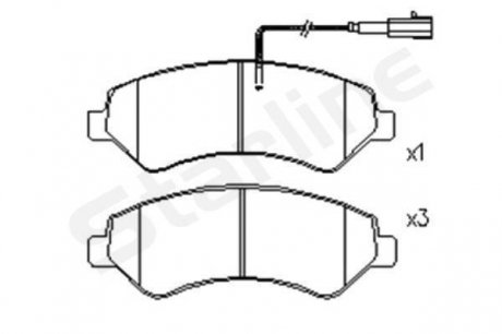 Тормозные колодки к-кт. STARLINE BD S846P