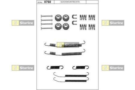 Ремонтний комплект колодок STARLINE BC PR75