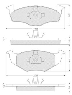 Тормозные колодки к-кт. STARLINE BD S006S