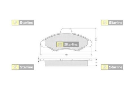 Гальмівні колодки дискові STARLINE BD S022 (фото 1)