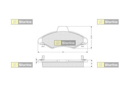 Тормозные колодки к-кт. STARLINE BD S038