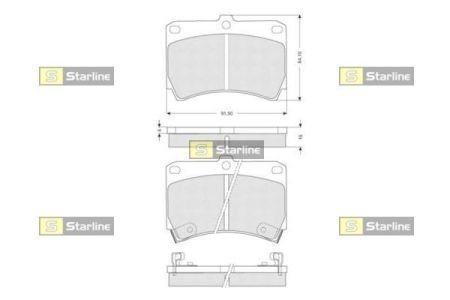 Тормозные колодки к-кт. STARLINE BD S063 (фото 1)