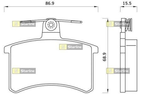 Тормозные колодки к-кт. STARLINE BD S078 (фото 1)