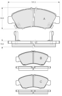 Тормозные колодки к-кт. STARLINE BD S151