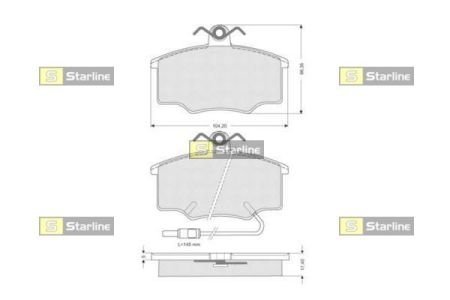 Тормозные колодки к-кт. STARLINE BD S183