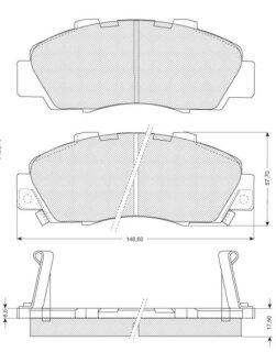 Тормозные колодки к-кт. STARLINE BD S214