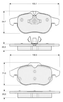 Тормозные колодки к-кт. STARLINE BD S318