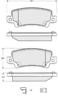 Тормозные колодки к-кт. STARLINE BD S327