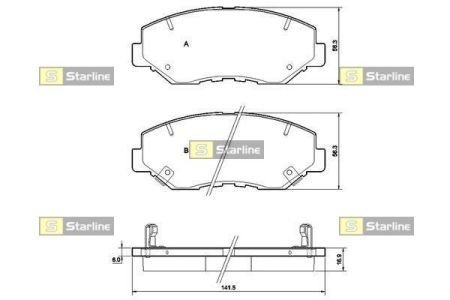 Тормозные колодки к-кт. STARLINE BD S356