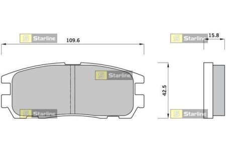 Тормозные колодки к-кт. STARLINE BD S366