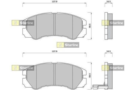 Тормозные колодки к-кт. STARLINE BD S387