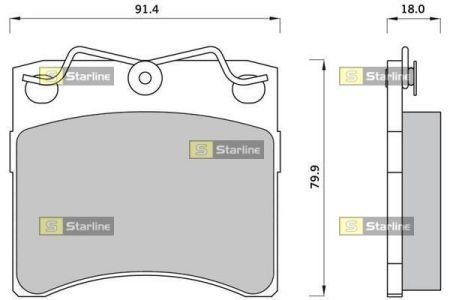 Гальмівні колодки дискові STARLINE BD S398 (фото 1)
