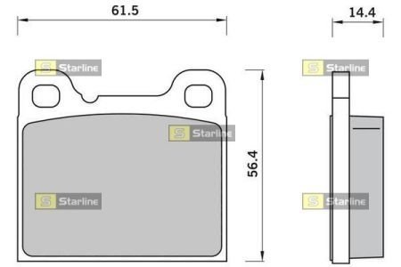 Тормозные колодки к-кт. STARLINE BD S420