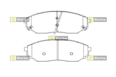 Тормозные колодки к-кт. STARLINE BD S448 (фото 1)