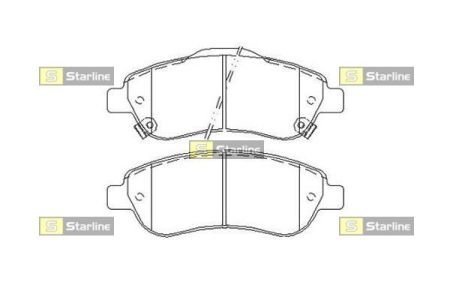 Тормозные колодки к-кт. STARLINE BD S455