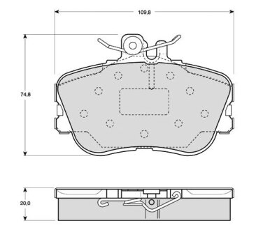 Тормозные колодки к-кт. STARLINE BD S818P