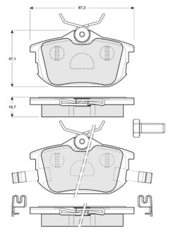 Тормозные колодки к-кт. STARLINE BD S830P