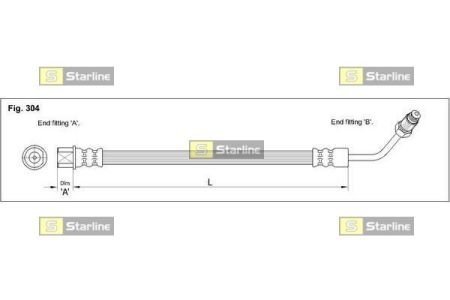 Тормозной шланг STARLINE HA CE.1266