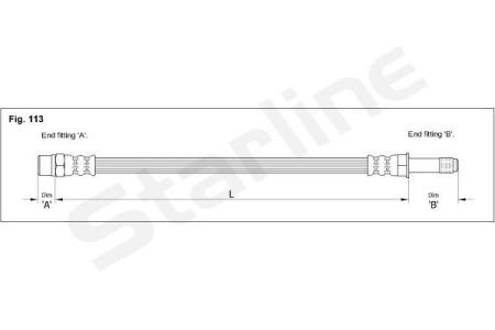 Гальмівний шланг STARLINE HA EE.1235