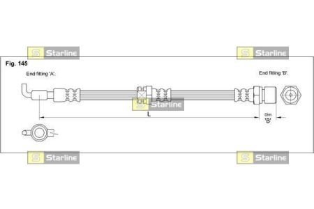 Гальмівний шланг STARLINE HA F.1201