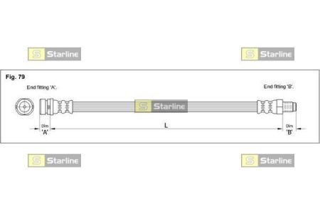 Тормозной шланг STARLINE HA ST.1006