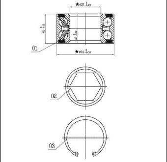 Подшипник ступицы колеса STARLINE LO 01326