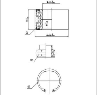 Подшипник ступицы колеса STARLINE LO 01401