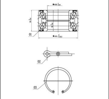 Подшипник ступицы колеса STARLINE LO 03410