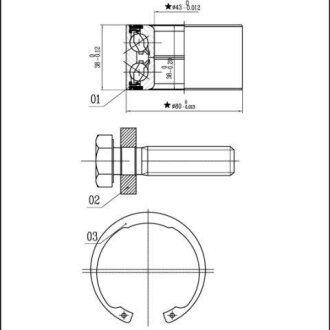 Подшипник ступицы колеса STARLINE LO 03449