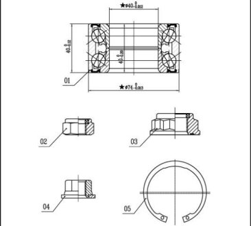 Подшипник ступицы колеса STARLINE LO 03455