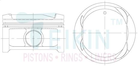 Поршни + 0.50mm(к-кт на мотор) 2AZ-FE TEIKIN 46343050