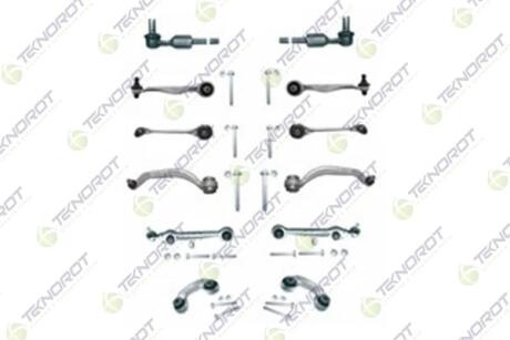 VW К-кт рычагов+тяги стаб.+наконечн.+крепление Audi A6 97-,A8 94- TEKNOROT A533