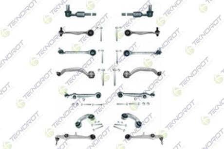 VW К-т рычагов+тяги стаб.+крепление (прямой рычаг d=16mm) Audi A4 00- TEKNOROT A577T