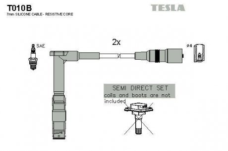 Комплект кабелів високовольтних TESLA T010B
