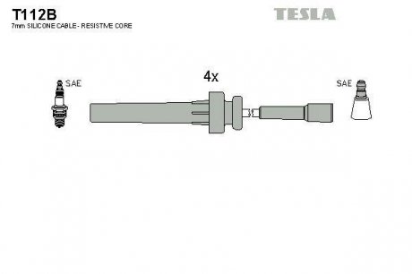 Комплект кабелів запалювання TESLA T112B