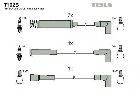 Комплект кабелей зажигания TESLA T162B (фото 1)