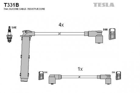 Комплект кабелів запалювання TESLA T331B