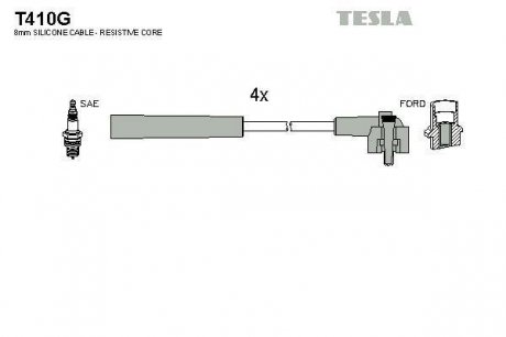 Комплект кабелей зажигания TESLA T410G
