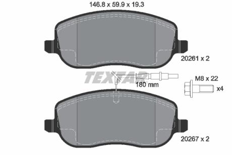 Гальмівні колодки дискові TEXTAR 2026101