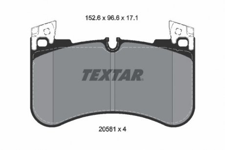 Комплект гальмівних колодок TEXTAR 2058101 (фото 1)